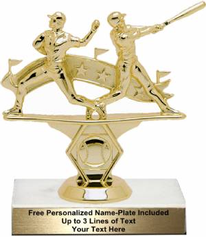 5 3/4" Double Action Baseball Male Trophy Kit