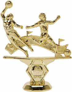 5" Double Action Soccer Male Gold Trophy Figure