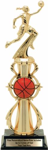 Female Basketball Color Riser Pre-Assembled Trophy