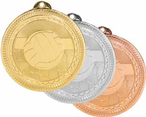 2" Volleyball BriteLazer Award Medal