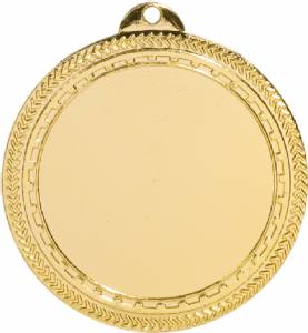 2" Bright Finish 1 1/2" Insert Holder Award Medal