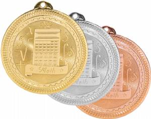 2" Math BriteLazer Award Medal