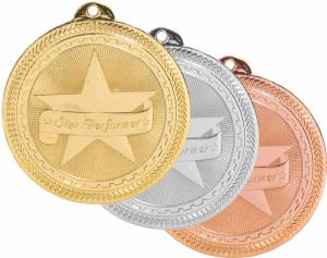 2" Star Performer BriteLazer Award Medal
