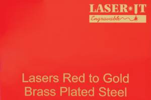 12" x 24" Sheet Laser-IT Brass Plated Steel 5 Colors #3