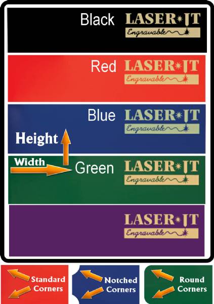 Laser-IT Brass Plated Steel 5 Colors - Cut to size