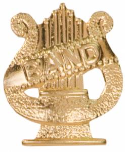 Gold Band Lapel Chenille Insignia Pin - Metal