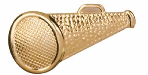 Gold Megaphone Lapel Chenille Insignia Pin - Metal