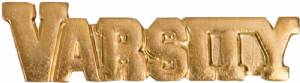 Gold Varsity Lapel Chenille Insignia Pin - Metal