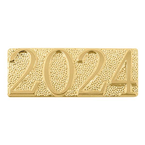 Gold 2024 Lapel Chenille Insignia Pin - Metal