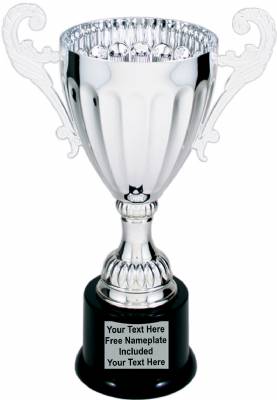 9 3/4" Silver Metal Cup Trophy