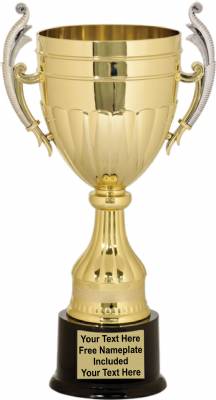 14 3/4" Gold Plastic Trophy Cup