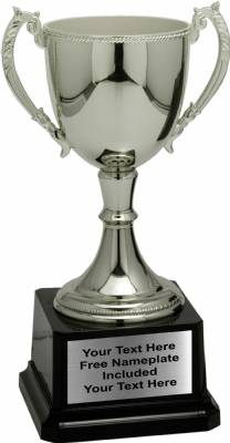 8 3/4" Silver Zinc Metal High Quality Trophy Cup