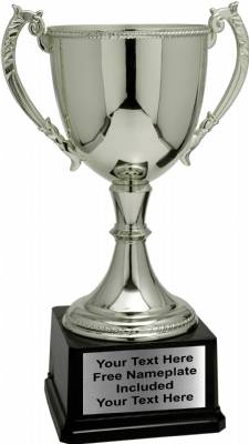 16 3/4" Silver Zinc Metal High Quality Trophy Cup