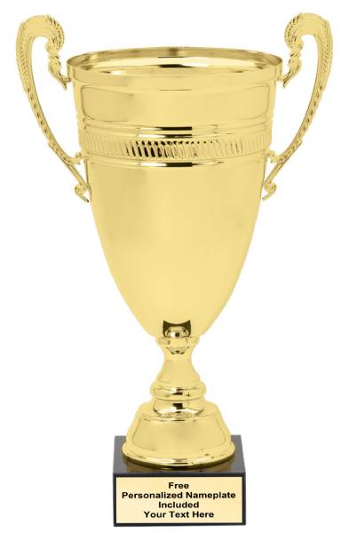 24 3/4" Gold Italian Metal Trophy Cup with Marble Base