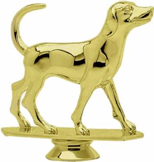 4" Fox Hound Dog Gold Trophy Figure