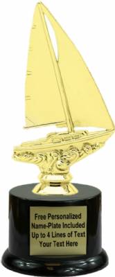 8" Sailboat Trophy Kit with Pedestal Base