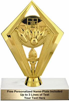 6 1/4" Bowling Scene Trophy Kit