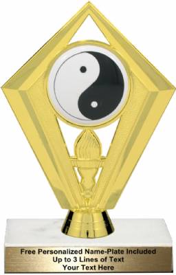6 1/4" Color Yin Yang Karate Trophy Kit
