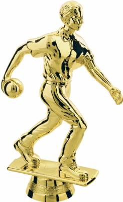 Gold 5" Male Bowler Trophy Figure