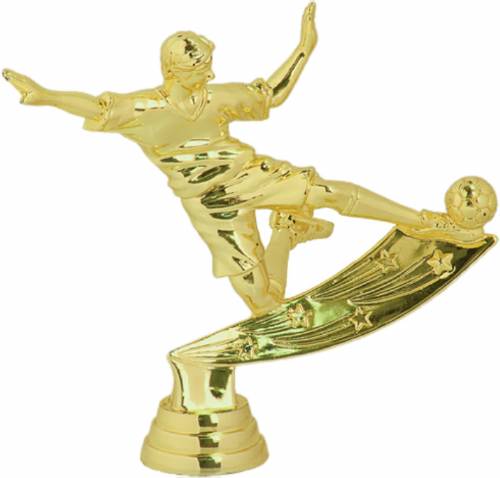 4 3/4" Male Soccer Action Gold Trophy Figure
