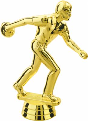 4 3/4" Male Bowler Gold Trophy Figure