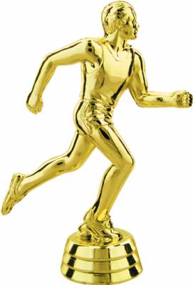 4 3/4" Male Track Gold Trophy Figure