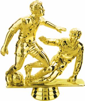 5" Male Double Action Soccer Gold Trophy Figure