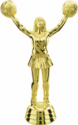 Gold 5 1/2" Cheerleader Trophy Figure