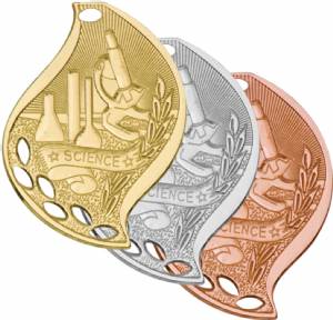 2 1/4" Science Flame Series Medal