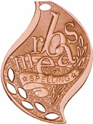 2 1/4" Spelling Flame Series Medal #4