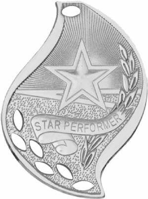 2 1/4" Star Performer Flame Series Medal #3