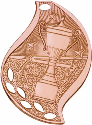 2 1/4" Victory Cup Flame Series Medal #4