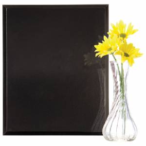 6" x 8" High Gloss Black Finish Plaque Blank