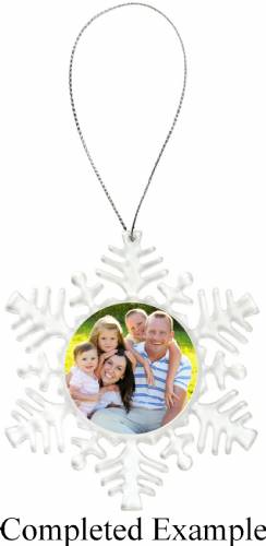 4 1/8" Clear Snowflake Ornament Customized