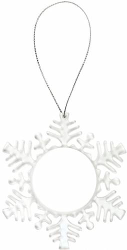 4 1/8" Clear Snowflake Ornament Customized #3