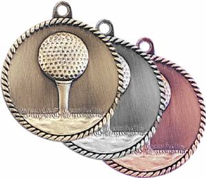 High Relief Golf Award Medal