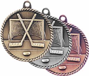 High Relief Hockey Award Medal