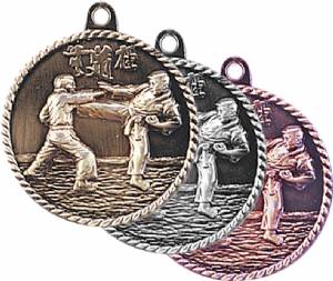High Relief Karate Award Medal