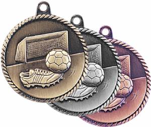 High Relief Soccer Award Medal