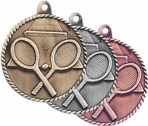 High Relief Tennis Award Medal