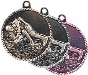 High Relief Wrestling Award Medal
