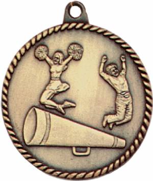 High Relief Cheerleader Award Medal #2