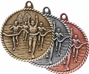 High Relief Cross Country Runner Award Medal
