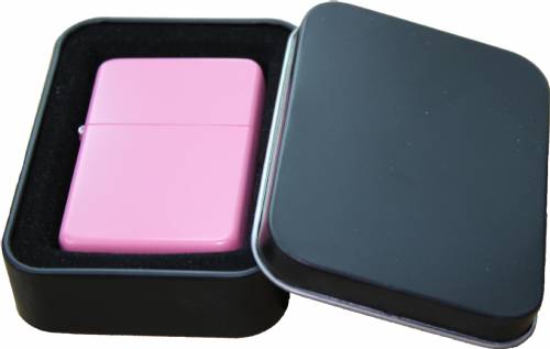 Matte Pink Engraveable Lighter with Tin #4