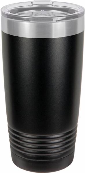 Black 20oz Polar Camel Vacuum Insulated Tumbler with Clear Lid