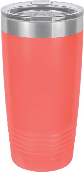 Coral 20oz Polar Camel Vacuum Insulated Tumbler with Clear Lid