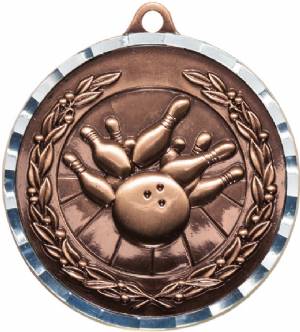 Diamond Cut Bowling Award Medal #4