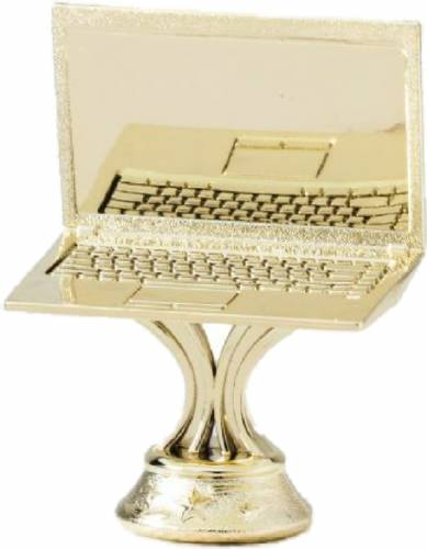 4" Laptop Computer Gold Trophy Figure