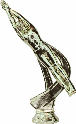 7" Motion Series Male Swimmer Gold Trophy Figure
