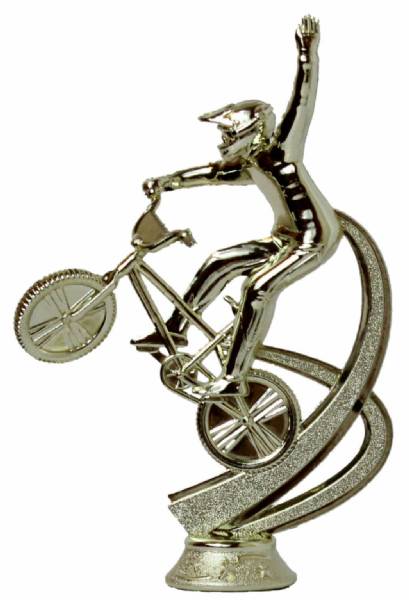 6 1/4" BMX Bike Gold Sport Motion Trophy Figure